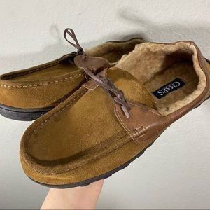 Mens Chaps Genuine Suede Moccasin 